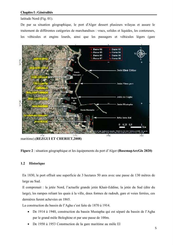 Etudes de faisabilité de l’augmentation du tirant d\'eau du Port d’Alger :études hydrodynamiques et agitation portuaire