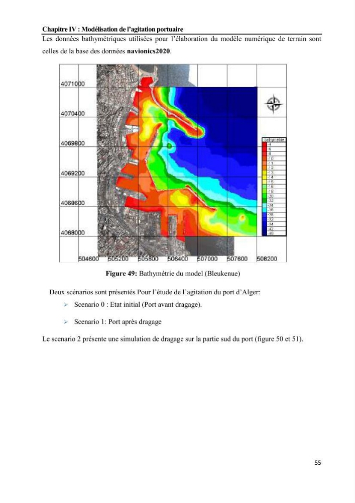 Etudes de faisabilité de l’augmentation du tirant d\'eau du Port d’Alger :études hydrodynamiques et agitation portuaire