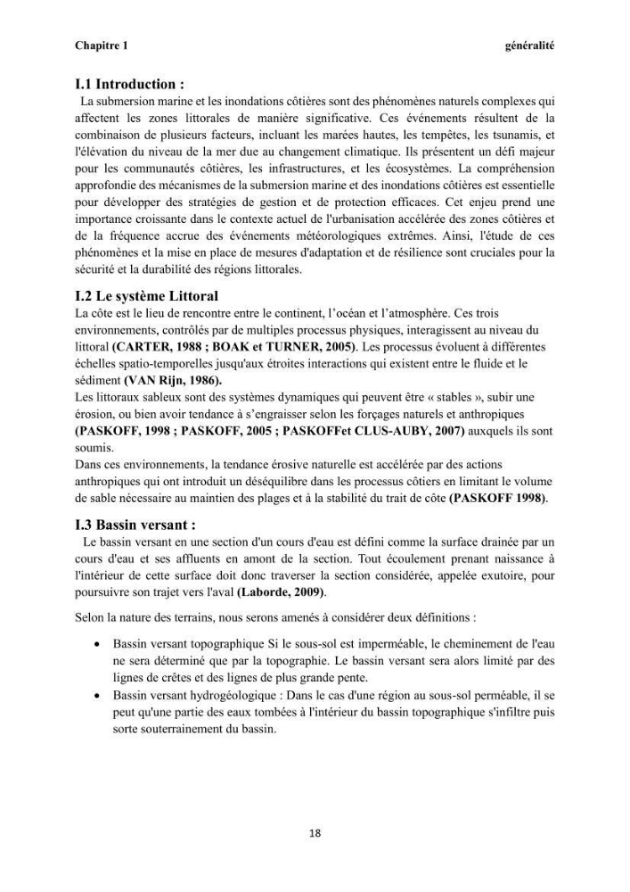 Modélisation et cartographie de la vulnérabilité du littoral centre algérien face aux risques d\'inondation et de submersion marine