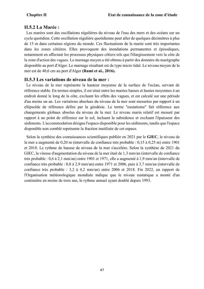 Modélisation et cartographie de la vulnérabilité du littoral centre algérien face aux risques d\'inondation et de submersion marine