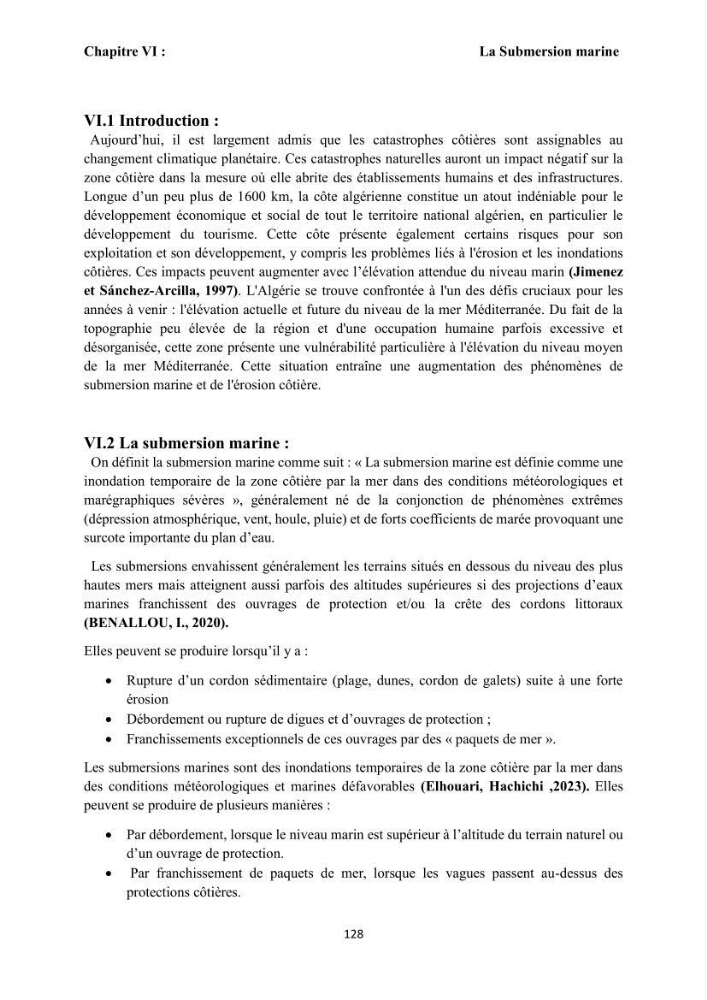 Modélisation et cartographie de la vulnérabilité du littoral centre algérien face aux risques d\'inondation et de submersion marine