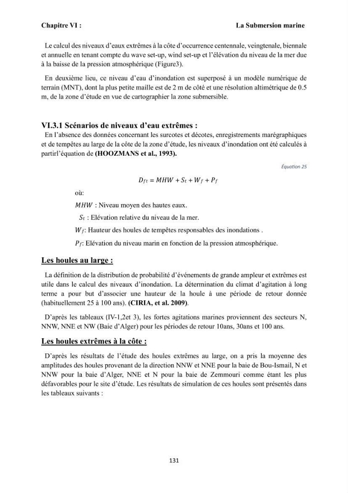 Modélisation et cartographie de la vulnérabilité du littoral centre algérien face aux risques d\'inondation et de submersion marine