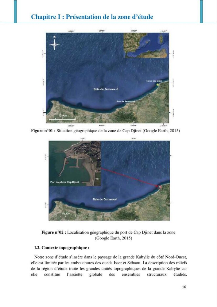 Impact des infrastructures littorales sur l\'évolution du trait de côte dans une zone soumise à un fort transit sédimentaire: cas du port de Cap djinet