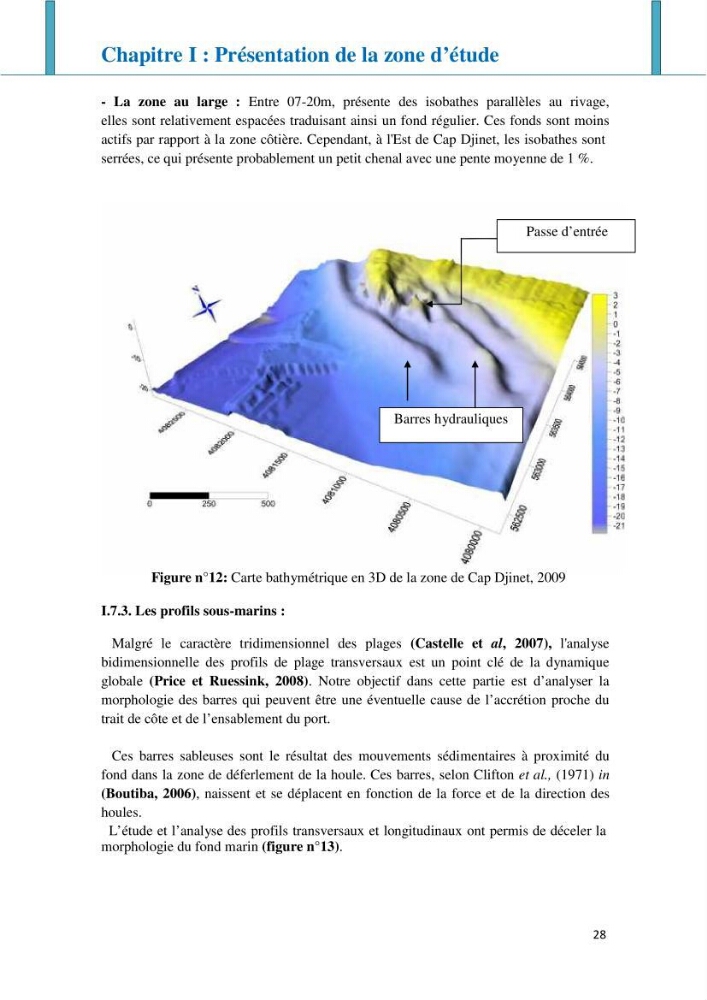 Impact des infrastructures littorales sur l\'évolution du trait de côte dans une zone soumise à un fort transit sédimentaire: cas du port de Cap djinet