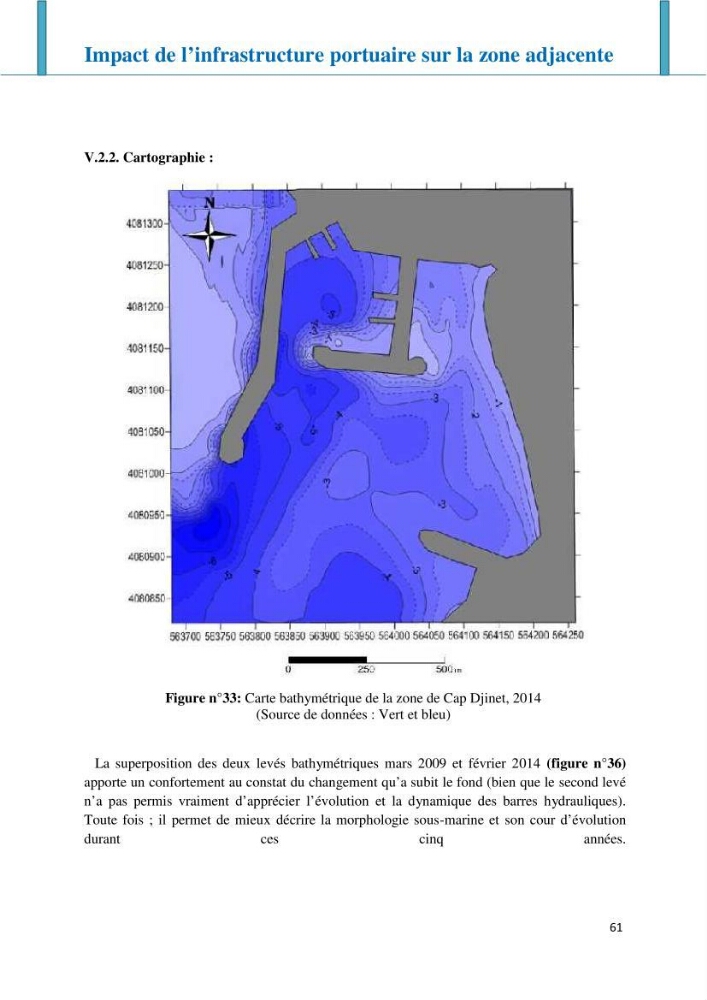 Impact des infrastructures littorales sur l\'évolution du trait de côte dans une zone soumise à un fort transit sédimentaire: cas du port de Cap djinet