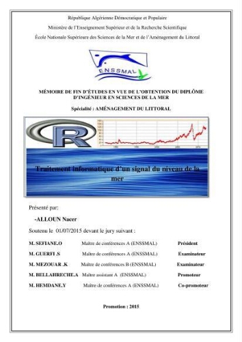 Traitement informatique d'un signal du niveau de la mer Traitement informatique d'un signal du niveau de la mer