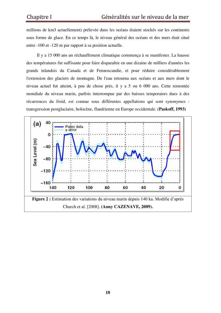 Traitement informatique d\'un signal du niveau de la mer