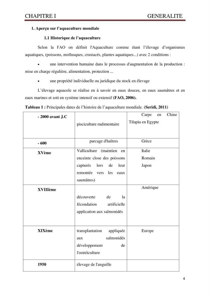 Caractérisation environnementale de la ferme d\'élevage de Daurade Sarl EAM