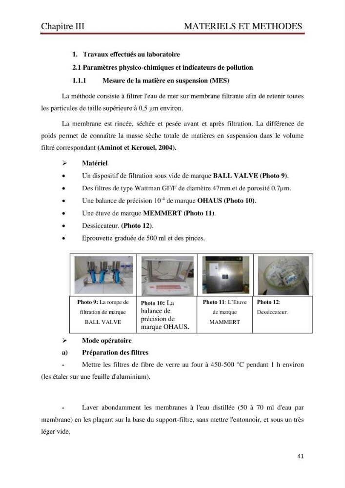 Caractérisation environnementale de la ferme d\'élevage de Daurade Sarl EAM