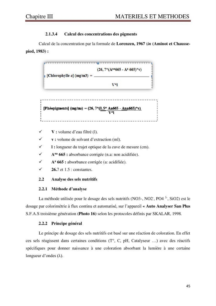 Caractérisation environnementale de la ferme d\'élevage de Daurade Sarl EAM