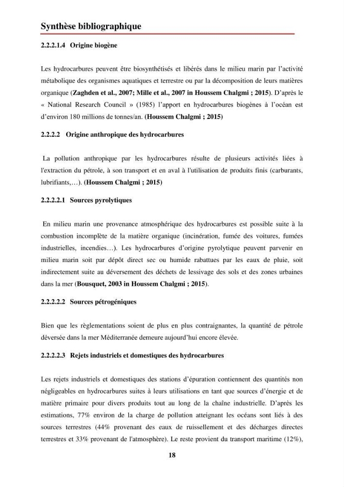 Evaluation de taux des hydrocarbures aromatiques polycycliques dans le foie et la chair du rouget de vase (Mullus barbatus) dans la baie de Bousmail