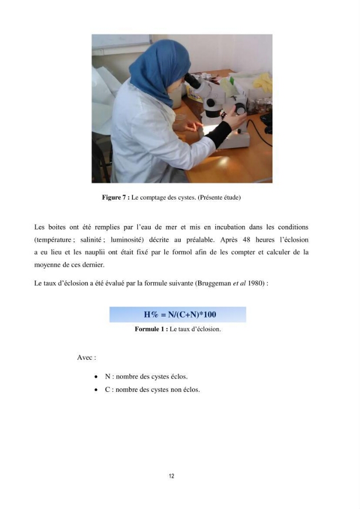 Mise en évidence des performances d\'élevage de différentes souches d\'Artémiz salina existantes en Algerie