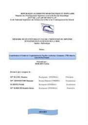 Contribution à l'étude de l'exploitation de Pagellus erythrinus ( Linnaeus,1758) dans la baie de Bou-Ismail: