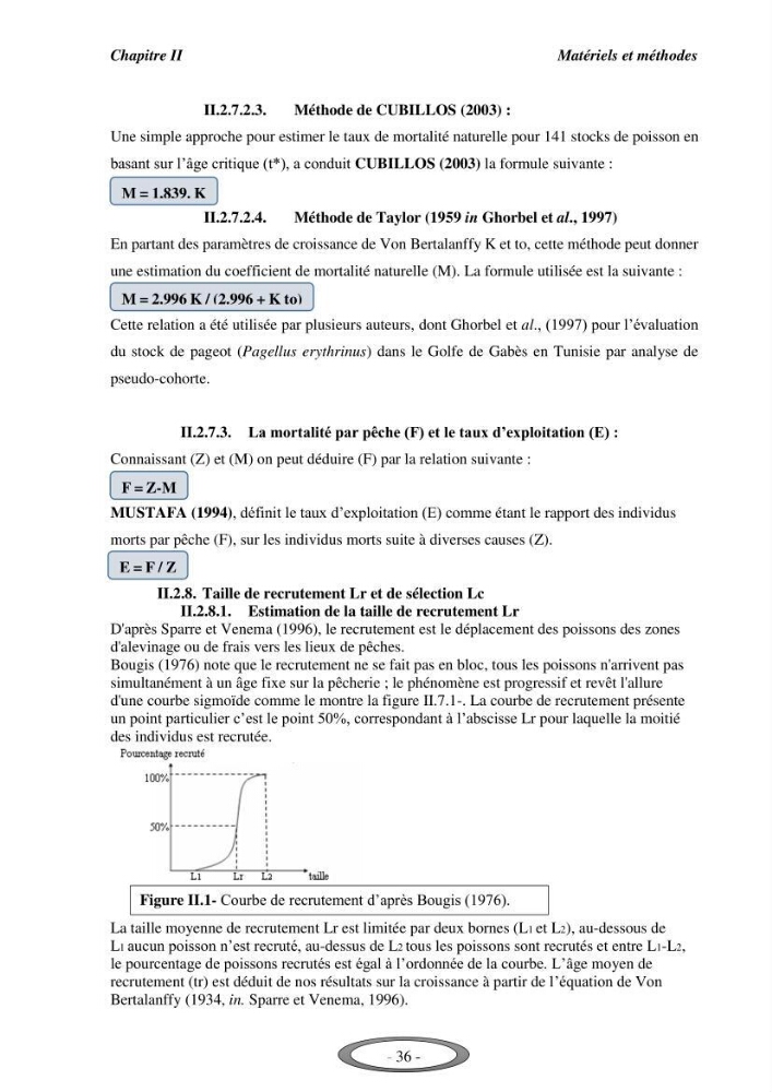 Contribution à l\'étude de l\'exploitation de Pagellus erythrinus ( Linnaeus,1758) dans la baie de Bou-Ismail: