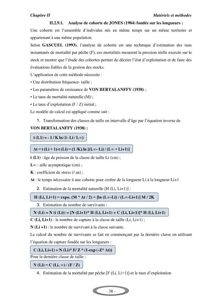 Contribution à l\'étude de l\'exploitation de Pagellus erythrinus ( Linnaeus,1758) dans la baie de Bou-Ismail: