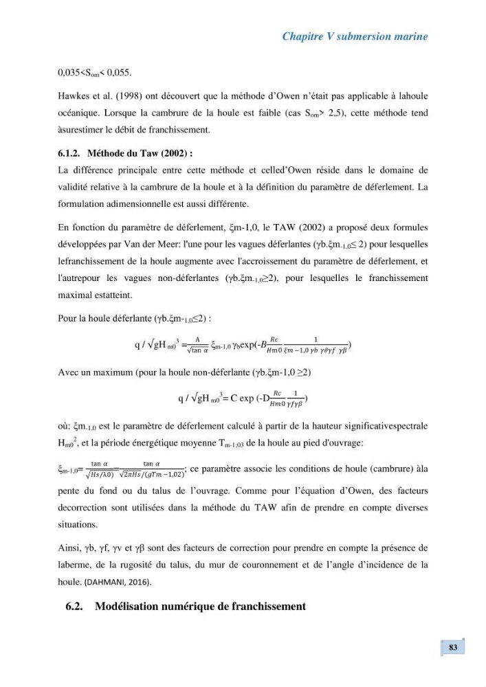 L’impact de la submersion marine sur les différents ouvrages de protection et les littoraux