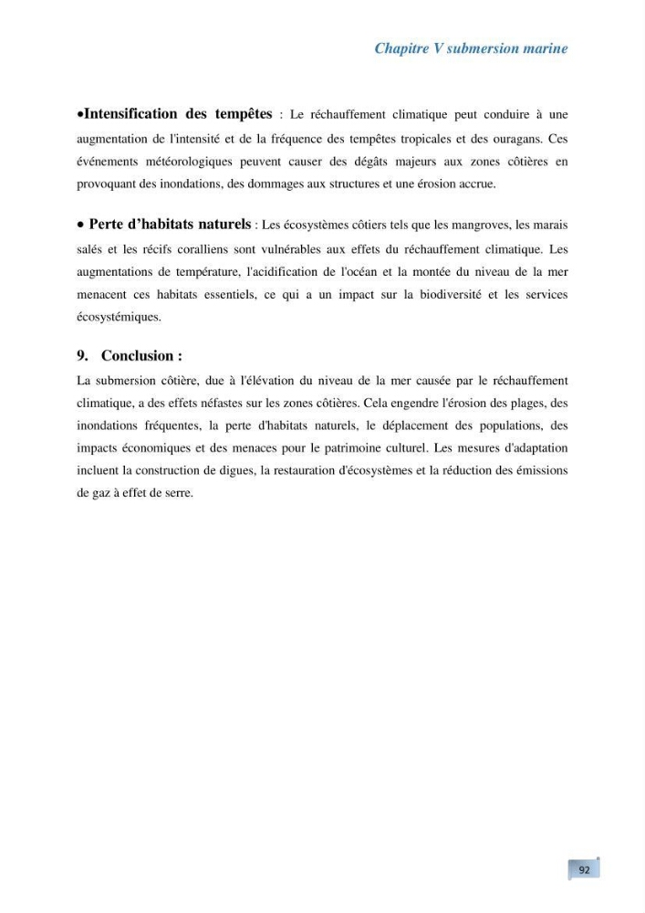 L’impact de la submersion marine sur les différents ouvrages de protection et les littoraux
