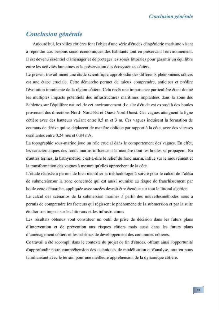 L’impact de la submersion marine sur les différents ouvrages de protection et les littoraux