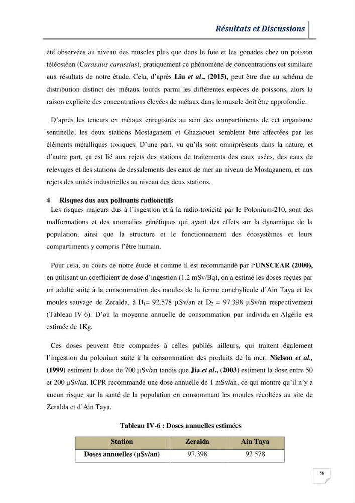 Contribution à l’évaluation des risques environnementaux radioactifs et métalliques sur la biodiversité de quelques organismes marins:
