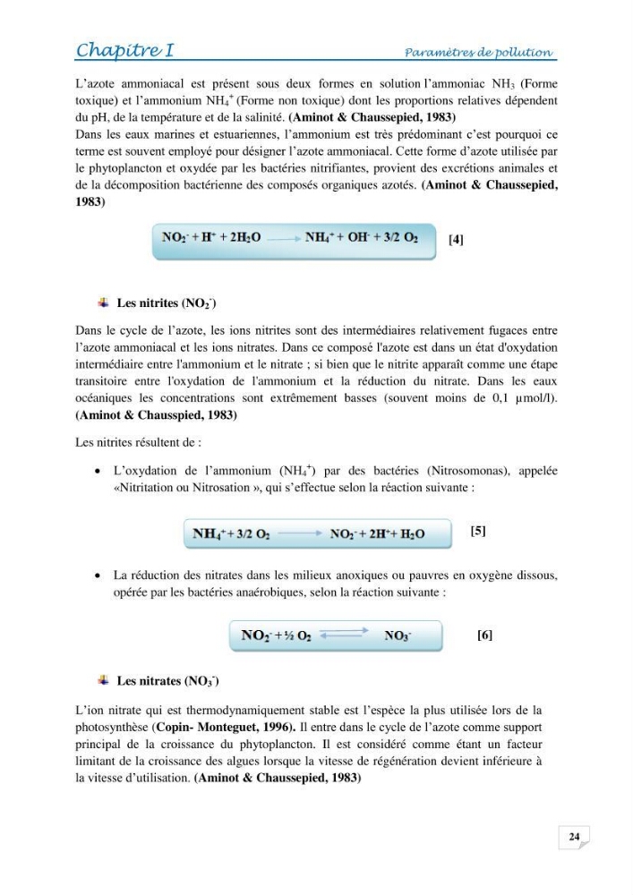 Effets des rejets de la saumure de la station de dessalement de Fouka sur la qualité des eaux: