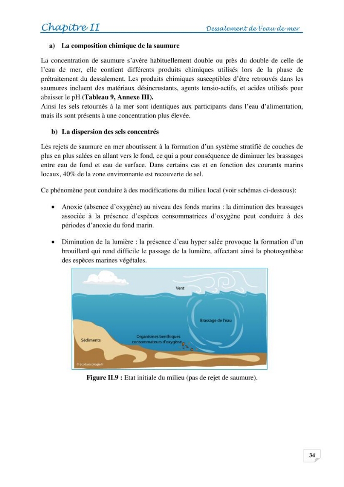 Effets des rejets de la saumure de la station de dessalement de Fouka sur la qualité des eaux: