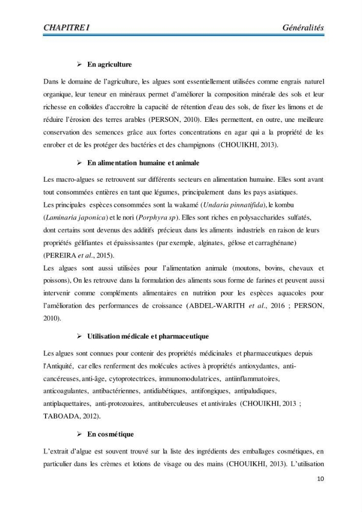 Contribution à l’élaboration d’un complément alimentaire algale destiné à l’amélioration de la pigmentation des poissons d’élevage
