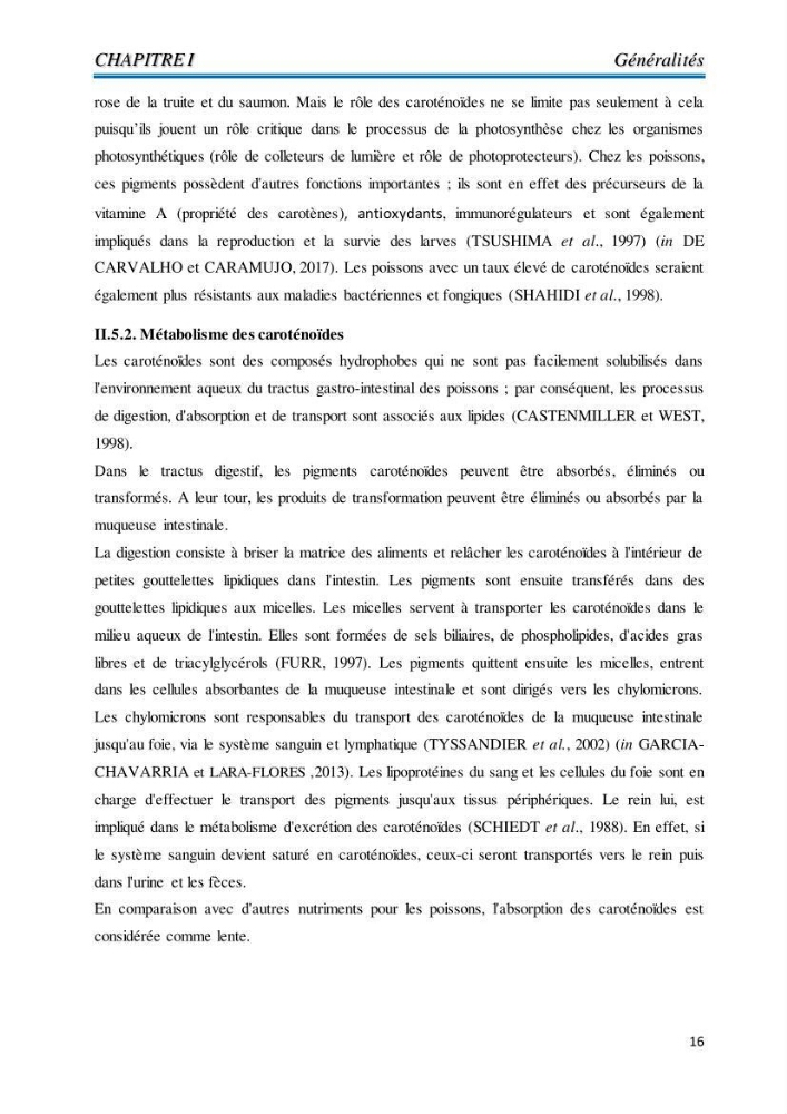 Contribution à l’élaboration d’un complément alimentaire algale destiné à l’amélioration de la pigmentation des poissons d’élevage