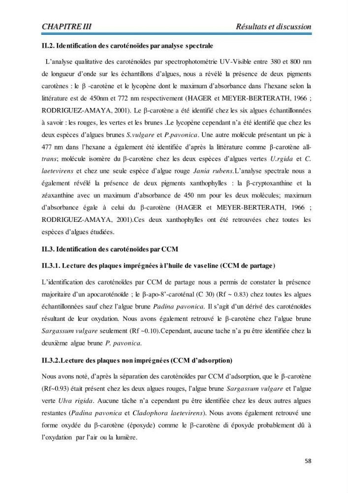 Contribution à l’élaboration d’un complément alimentaire algale destiné à l’amélioration de la pigmentation des poissons d’élevage
