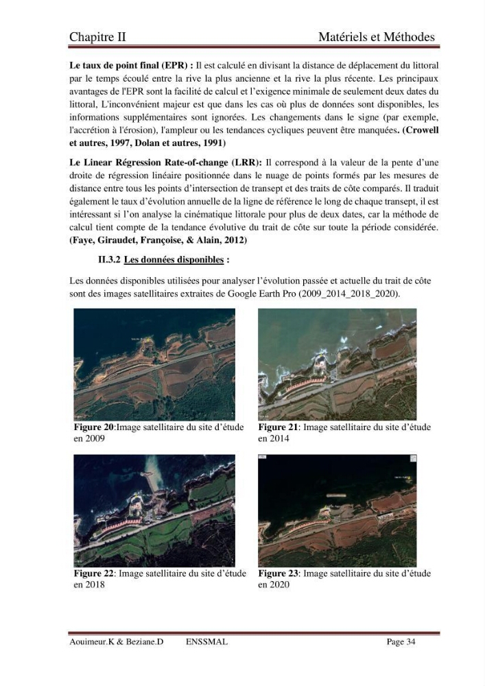 Etude de faisabilité de la protection des rivages du site d\'Ain Tagourait.w.de Tipaza