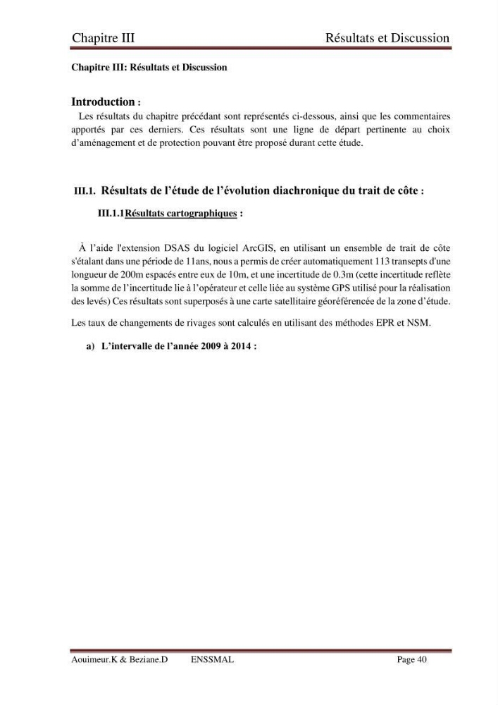 Etude de faisabilité de la protection des rivages du site d\'Ain Tagourait.w.de Tipaza