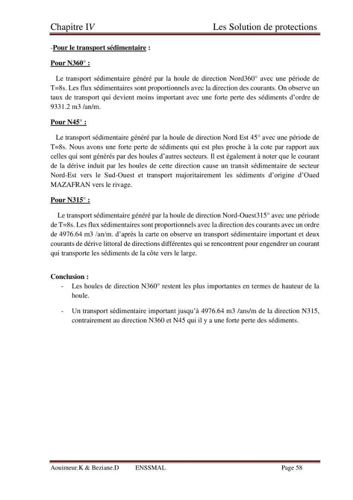Etude de faisabilité de la protection des rivages du site d\'Ain Tagourait.w.de Tipaza