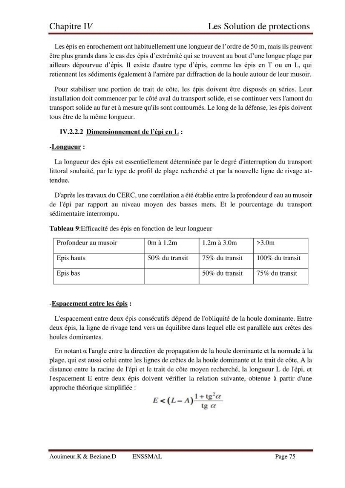 Etude de faisabilité de la protection des rivages du site d\'Ain Tagourait.w.de Tipaza