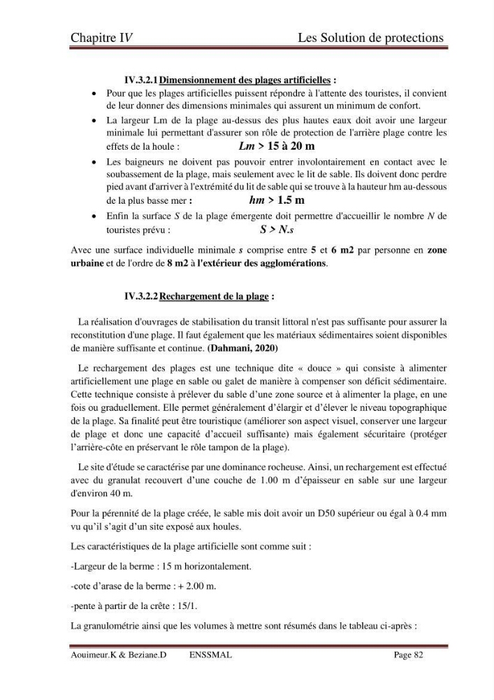 Etude de faisabilité de la protection des rivages du site d\'Ain Tagourait.w.de Tipaza