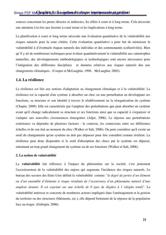 Approche systématique pour la gestion du risque de submersion marine (Hussein dey et El mohammadia):