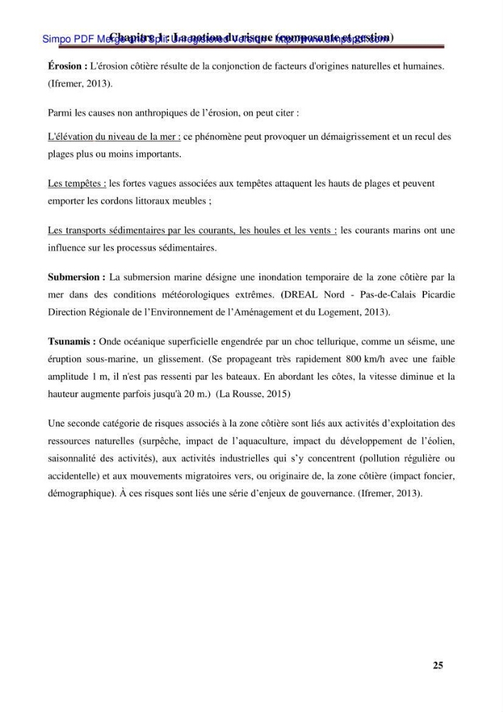 Approche systématique pour la gestion du risque de submersion marine (Hussein dey et El mohammadia):