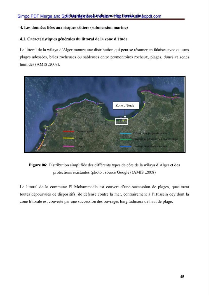 Approche systématique pour la gestion du risque de submersion marine (Hussein dey et El mohammadia):