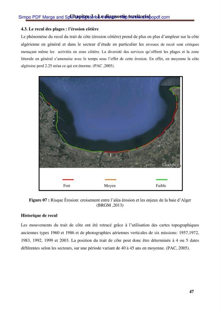Approche systématique pour la gestion du risque de submersion marine (Hussein dey et El mohammadia):