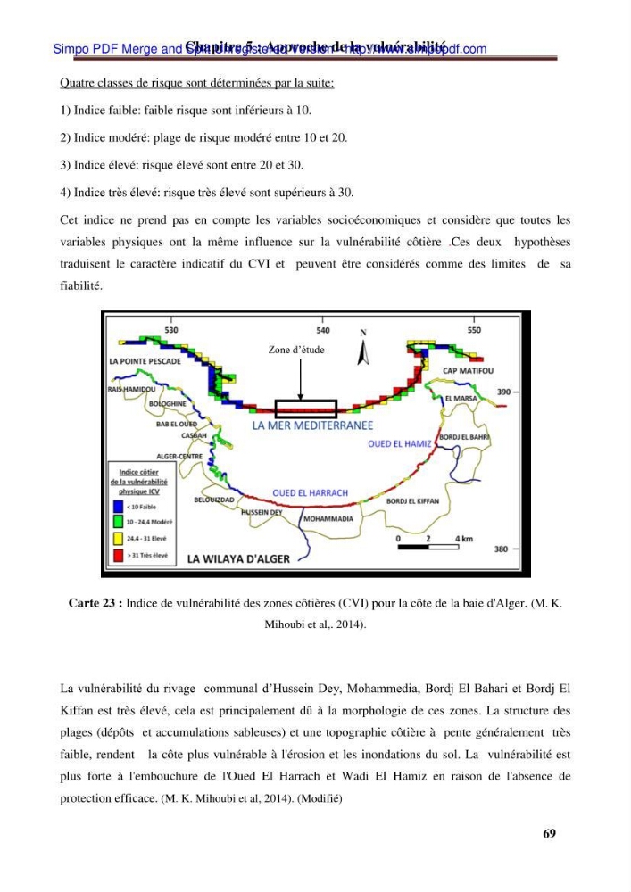 Approche systématique pour la gestion du risque de submersion marine (Hussein dey et El mohammadia):