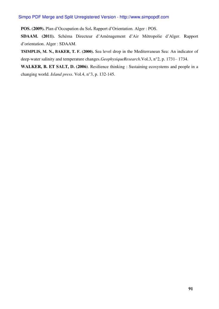 Approche systématique pour la gestion du risque de submersion marine (Hussein dey et El mohammadia):