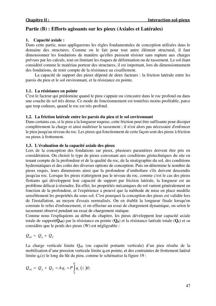 Dimensionnement d\'un quai sur pieux (Cas : Marina baie d’Alger)