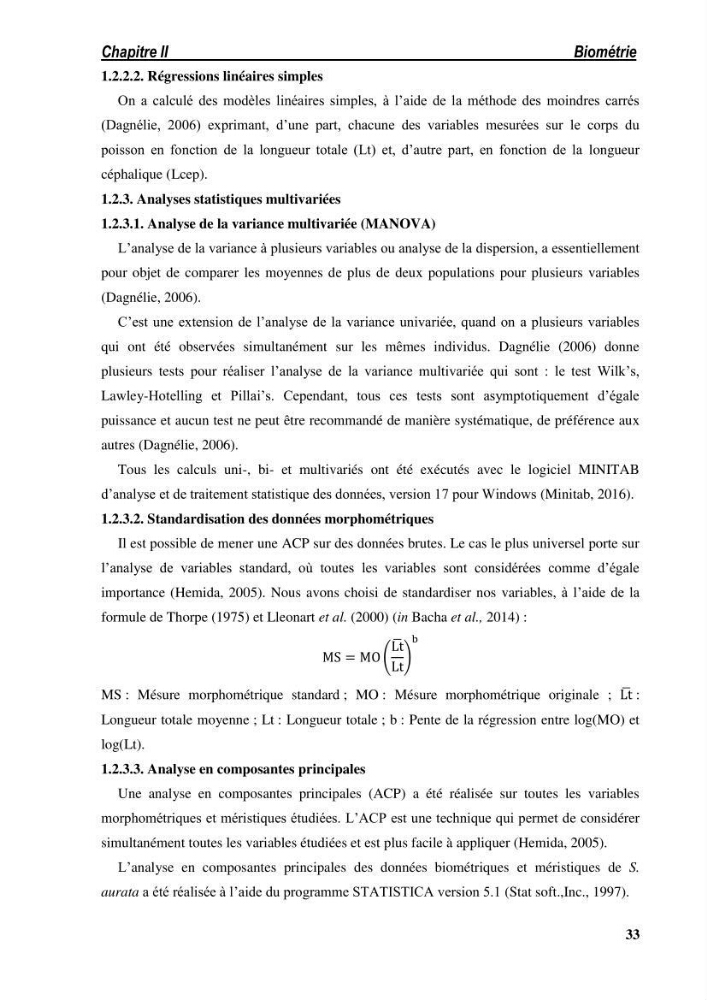 Ecologie, biologie, morphométrie et exploitation de la daurade royale Sparus aurata Linné, 1758 dans la région de SKIKDA.