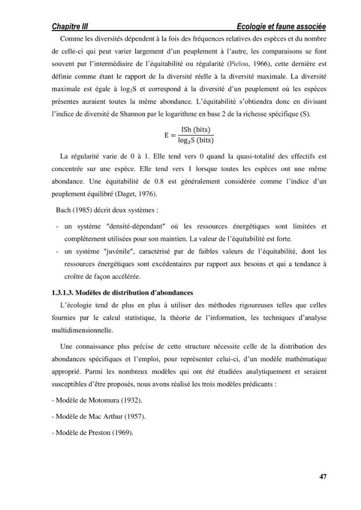 Ecologie, biologie, morphométrie et exploitation de la daurade royale Sparus aurata Linné, 1758 dans la région de SKIKDA.