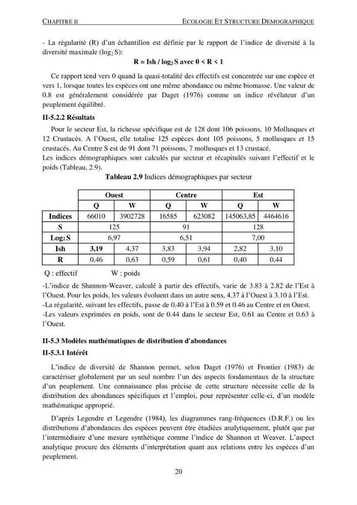 Le gros yeux, Pagellus bogaraveo ( Brûnnich, 1768) de la région centre: les peuplements associés,la croissance et l\'exploitation
