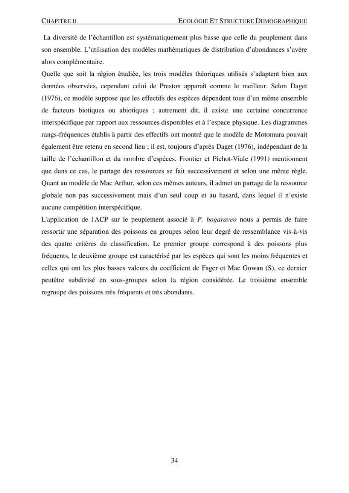 Le gros yeux, Pagellus bogaraveo ( Brûnnich, 1768) de la région centre: les peuplements associés,la croissance et l\'exploitation