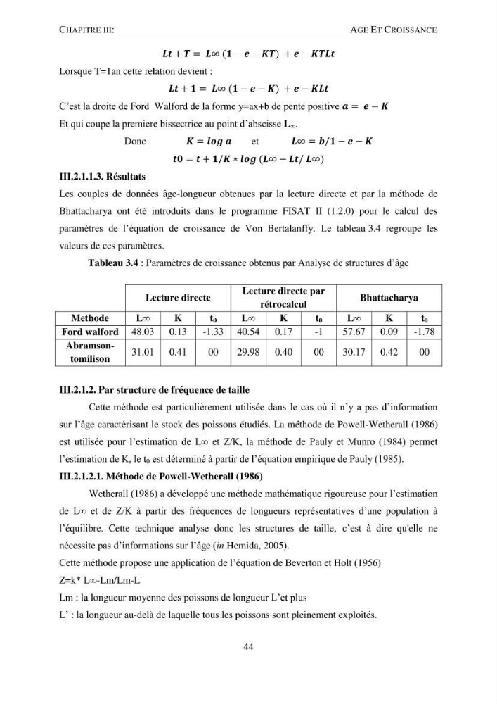Le gros yeux, Pagellus bogaraveo ( Brûnnich, 1768) de la région centre: les peuplements associés,la croissance et l\'exploitation
