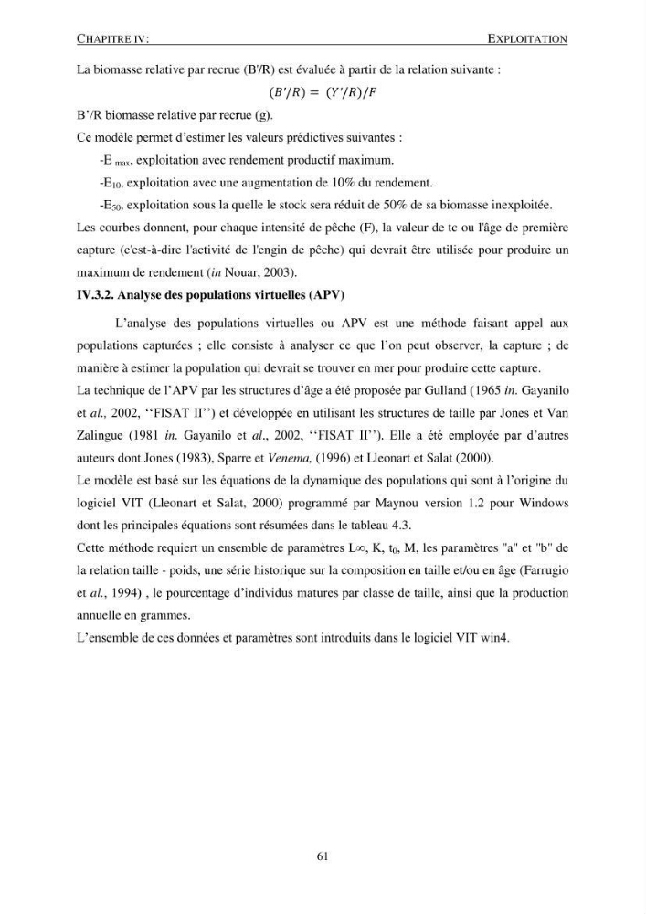 Le gros yeux, Pagellus bogaraveo ( Brûnnich, 1768) de la région centre: les peuplements associés,la croissance et l\'exploitation
