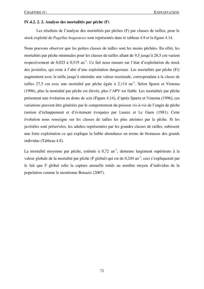 Le gros yeux, Pagellus bogaraveo ( Brûnnich, 1768) de la région centre: les peuplements associés,la croissance et l\'exploitation