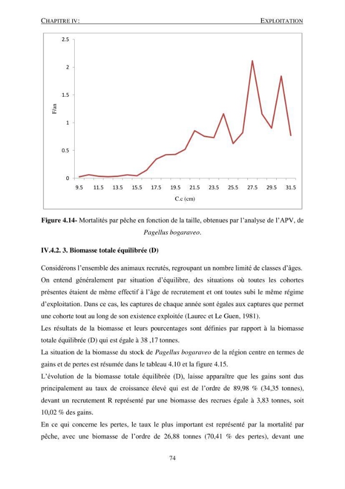 Le gros yeux, Pagellus bogaraveo ( Brûnnich, 1768) de la région centre: les peuplements associés,la croissance et l\'exploitation