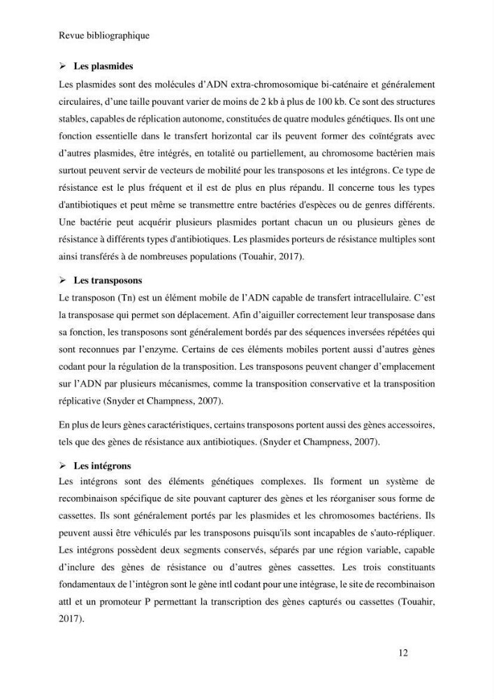 Caractérisation et évaluation de la résistance aux antibiotiques chez les entérocoques sp isolés dans le milieu marin: