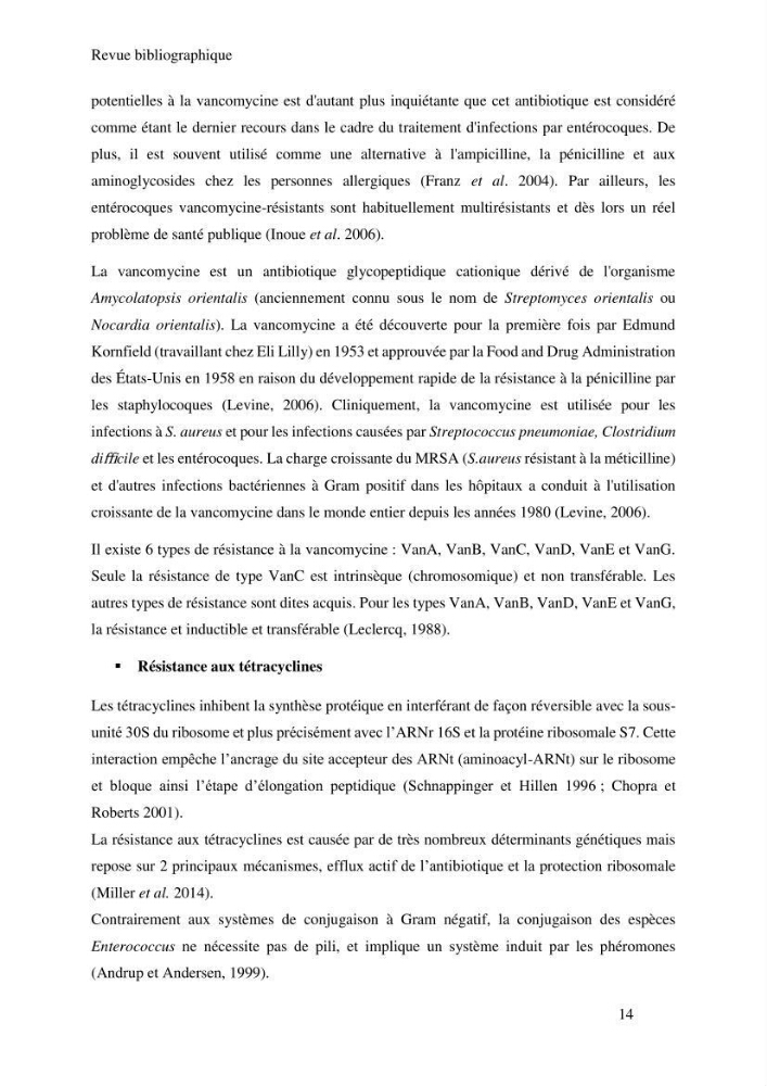 Caractérisation et évaluation de la résistance aux antibiotiques chez les entérocoques sp isolés dans le milieu marin: